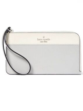 kate spade Cream and Light Gray Two-Tone Wristlet